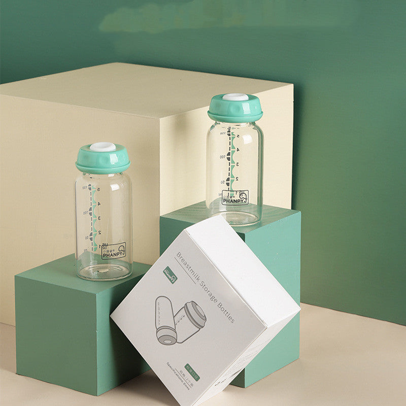 Breast milk storage bottle glass milk bottle