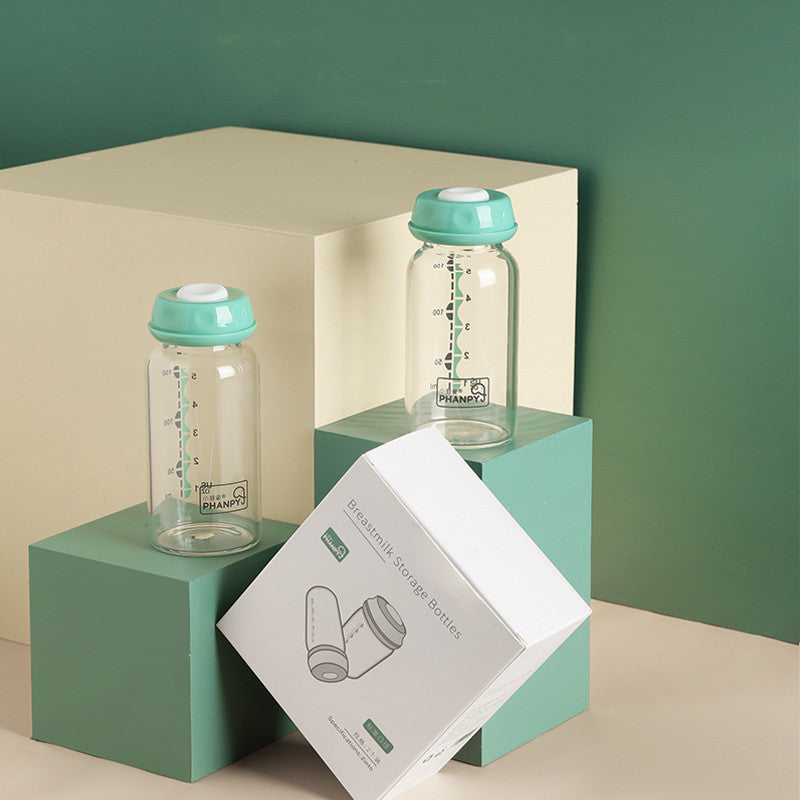 Breast milk storage bottle glass milk bottle